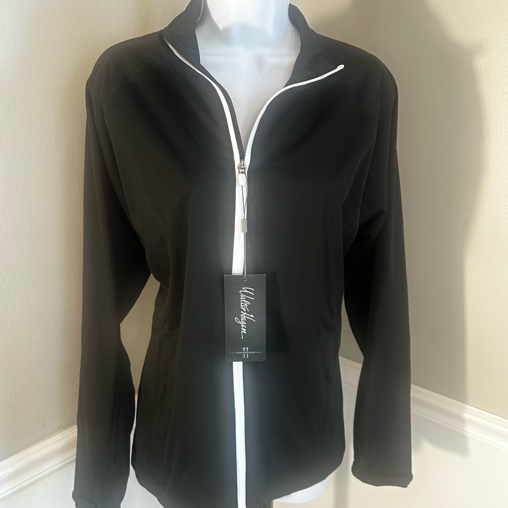 Walter Hagen Performance 11 Rain Jacket Waterproof Black Womens Large New